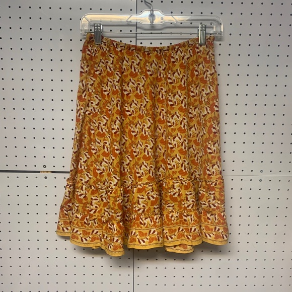 Max Studio Orange Floral Skirt NWT - Picture 3 of 3